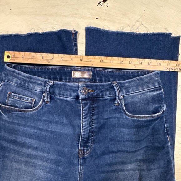 Kut From The Kloth Fab Ab Women's Wide Leg High Rise Jeans 12 Raw Hem - Picture 3 of 7